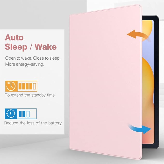 TiMOVO Case for All-New Samsung Galaxy Tab S6 Lite 10.4 Inch 2024/2022/2020, Ultra Slim Lightweight Magnetic Stand Cover Fit Galaxy Tab S6 Lite Tablet, Light Pink
