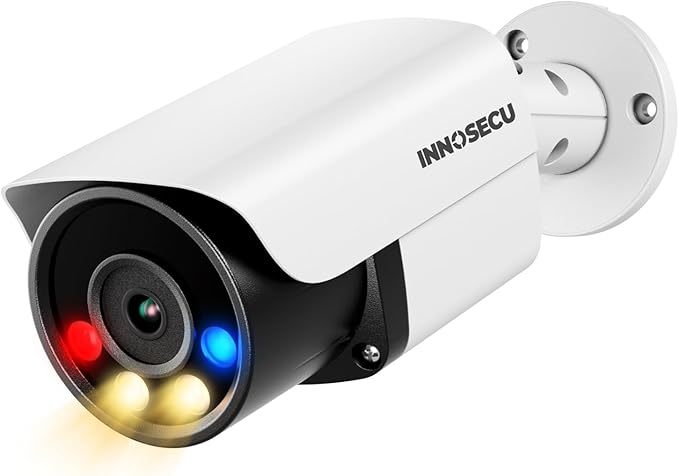 AI 8MP Bullet IP PoE Camera, 4K Security Surveillance Camera, Smart Instant Siren Alarm, Color Night Vision, Two-Way Audio, 2.8mm Lens 110°, Face Detection, Human&Vehicle Detection, INB8BD37D