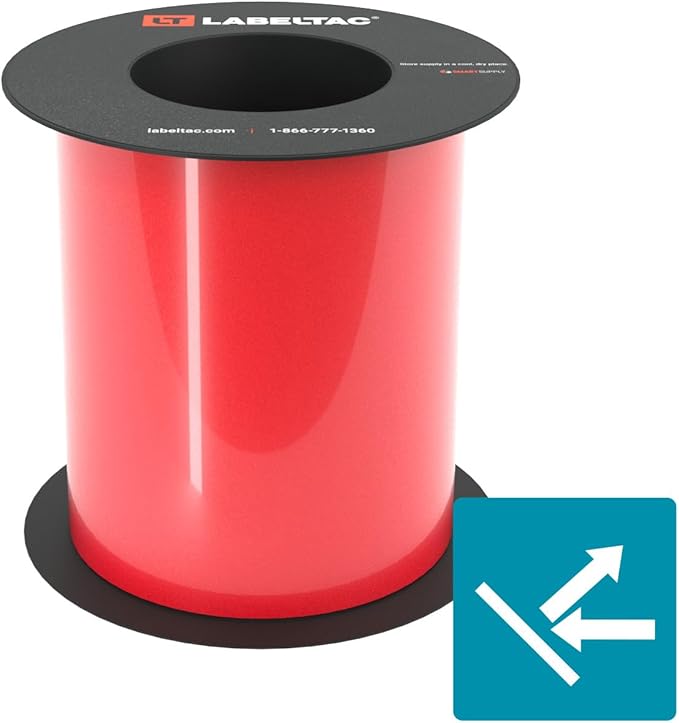 LabelTac LT9 Reflective Tape Supply 6" x 75' Red