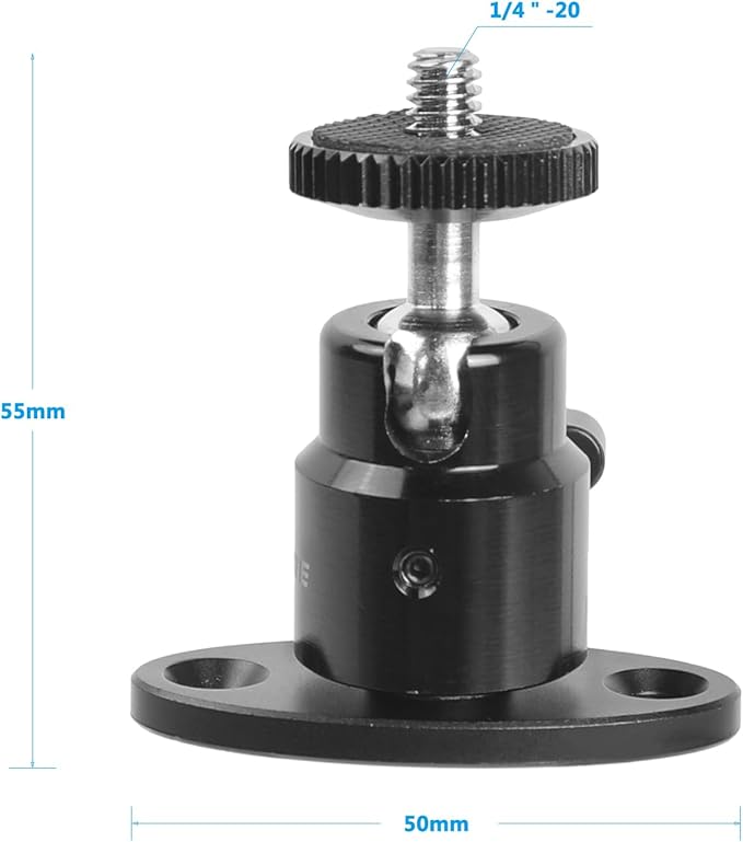 CAMVATE 1/4"-20 Mini Ball Head with Ceiling Mount for CCTV & Video Wall Monitors Mount - 1991
