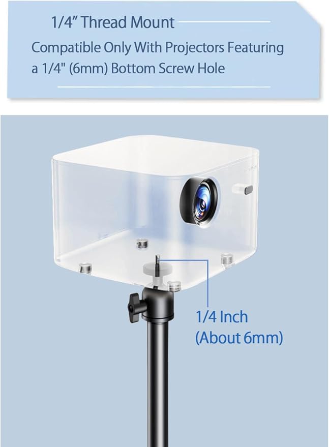Projector Stand - Adjustable Height Universal Ceiling Mount Compatible with EPSON, XGIMI, VANKYO, Jinhoo, AuKing