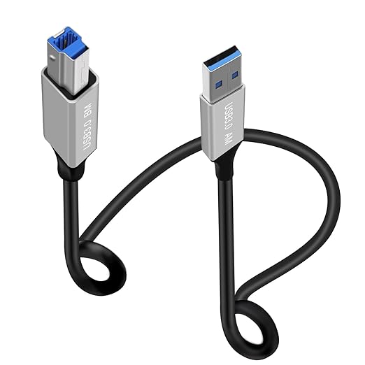 USB 3.0 Printer Cable Super Speed 5Gbps USB 3.0 Type A to B Male Cable for Scanner, External Hard Drives, Multifunction Printers etc (Typ A, 1 m)