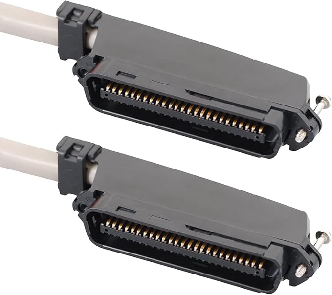 ICC Male to Male 25 Pair Telco Cable 15ft - Cat3 24AWG, 100% Solid Pure Copper, Gray Riser CMR Cable with 90 Degree 50 Pin Telco Connector for Voice and Low Data PBX Applications, 15 Feet