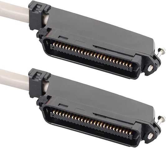 ICC Male to Male 25 Pair Telco Cable 15ft - Cat3 24AWG, 100% Solid Pure Copper, Gray Riser CMR Cable with 90 Degree 50 Pin Telco Connector for Voice and Low Data PBX Applications, 15 Feet