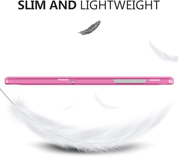 MoKo Case for Galaxy Tab A9+/A9 Plus 11 inch 2023, Slim Stand Protective Smart Cover with Hard PC Translucent Back Shell for Tab A9 Plus Tablet (SM-X210/X216/X218), Auto Wake/Sleep, Peony