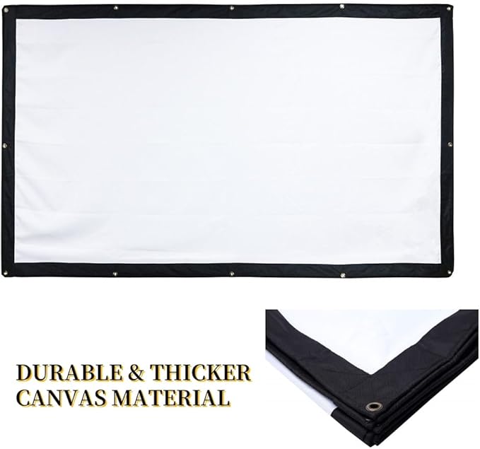 300 Inch Projector Screen Portable Outdoor Movie Screen, YF2009SZ Big Size Folding HD Projection Screen 16:9 for Home Theater/Office/Camping/Party