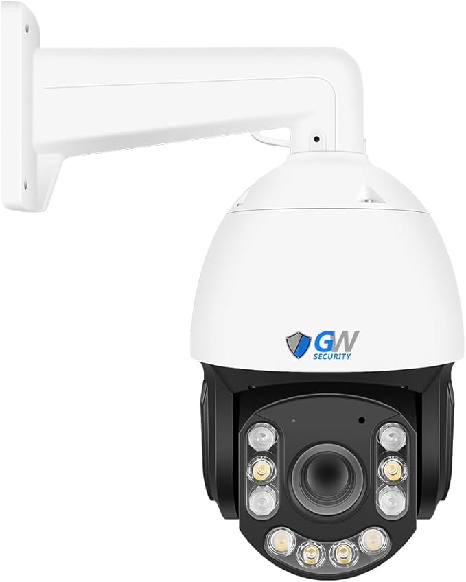 GW Security 8MP Pan Tilt Zoom IP PoE 20X Optical Zoom 4K 3840 x 2160p Outdoor Indoor Security Speed Dome PTZ Camera with 330ft IR Night Vision (GW810PTZ)