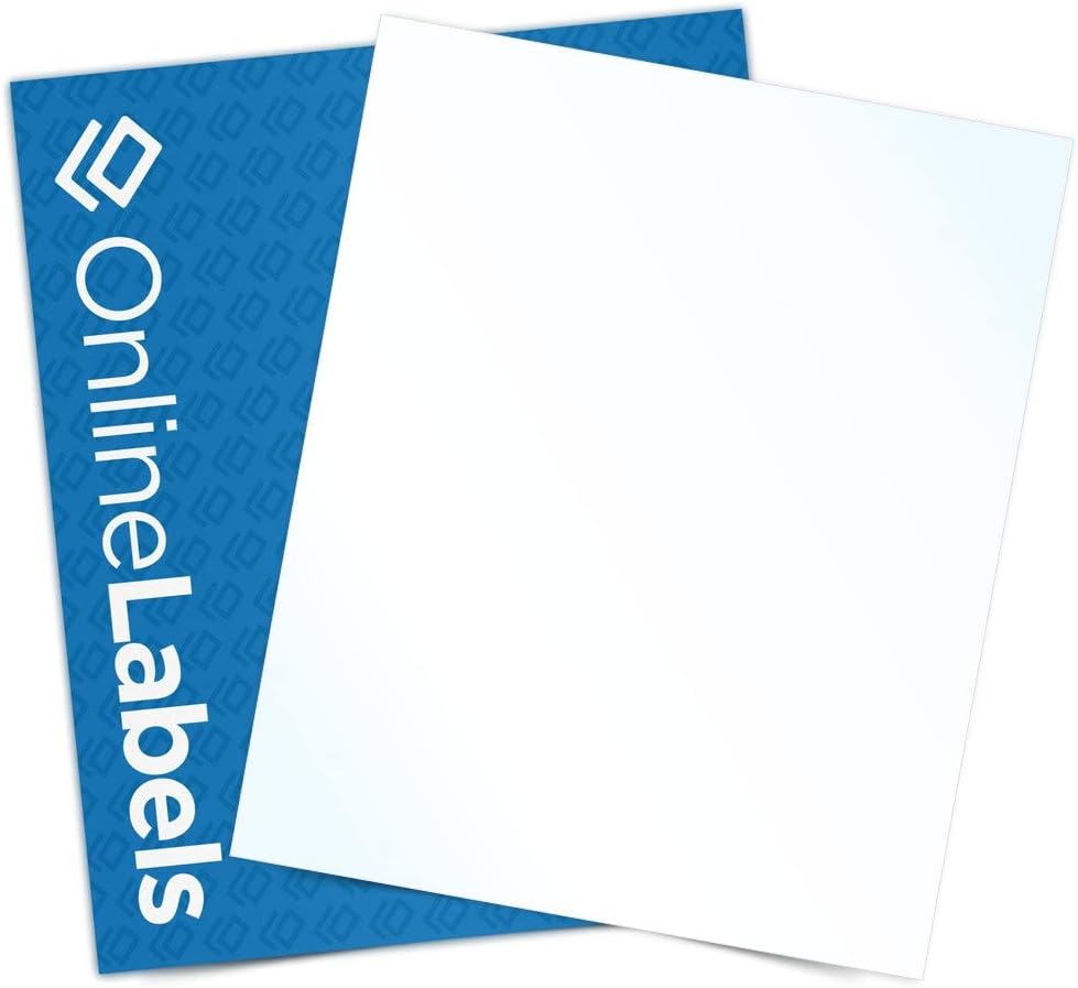 8.5 x 11 Crystal Clear Gloss Sticker Paper (Inkjet Printers Only) - 250 Sheets - Full Sheet Labels - OnlineLabels