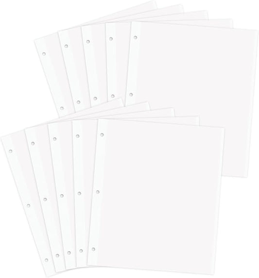 Zesthouse Photo Album Refill Pages for 3 Ring (10 Pack), 16 in Photo Albums Self Adhesive Pages Holds 8x10 5x7 4x6 2x3 Photos or Recipe Cards