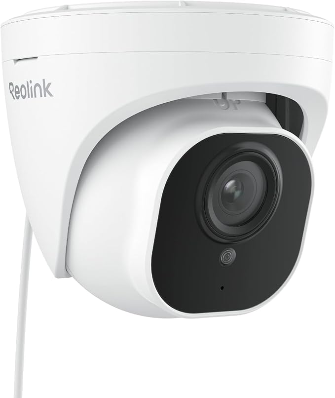 REOLINK 4K Wired Security Camera Outdoor System, IP PoE Dome Surveillance Camera with Human/Vehicle Detection, 100Ft 8MP IR Night Vision, Work with Smart Home, Timelapse, Up to 512GB SD Card, RLC-820A