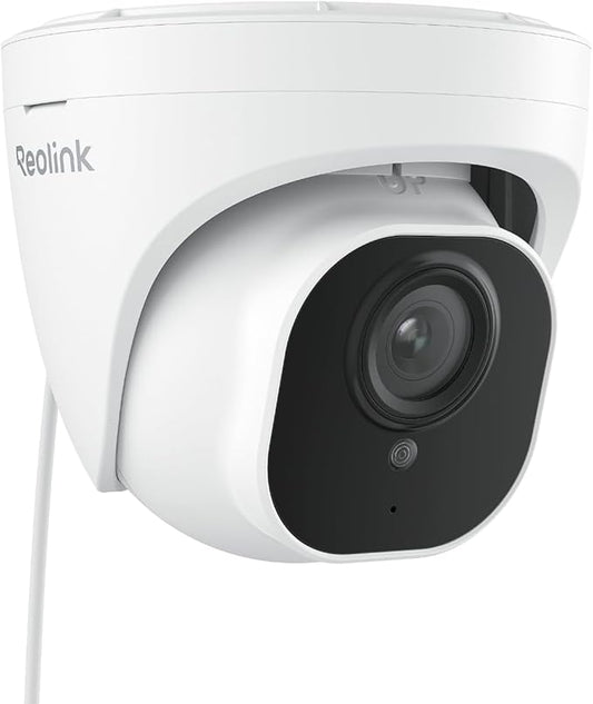 REOLINK 4K Wired Security Camera Outdoor System, IP PoE Dome Surveillance Camera with Human/Vehicle Detection, 100Ft 8MP IR Night Vision, Work with Smart Home, Timelapse, Up to 512GB SD Card, RLC-820A