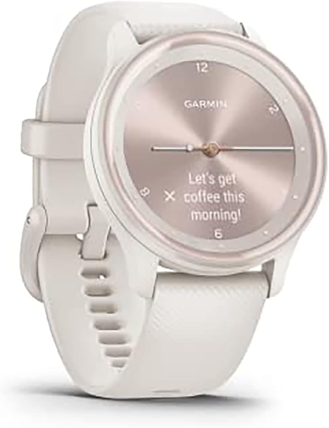 Garmin G010-N2566-01 Vivomove Sport 40mm Touchscreen Hybrid Health and Wellness Smartwatch, Ivory - Certified (Renewed)