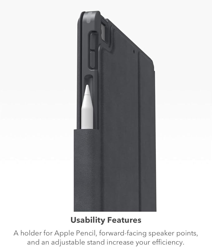 ZAGG Pro Keys Detachable Case & Wireless Keyboard for Apple iPad 10.2" (Gen 9, 8, 7) - Bluetooth Pairing, Backlit Laptop-Style Keys, Apple Pencil Holder, 6.6ft Drop Protection, Black (Renewed)