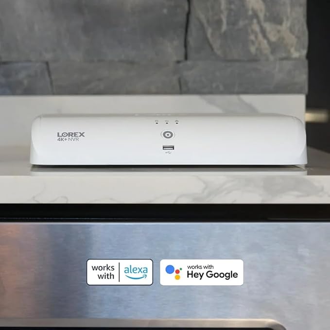 Lorex 4K+ 16 Channel (8 Wired + 8 Fusion Wi-Fi) 2TB NVR System | 3 White 4K Dome Cameras (No Cables) | Smart Security Lighting | Person & Vehicle Detection | Color Night Vision | IP67 Weatherproof