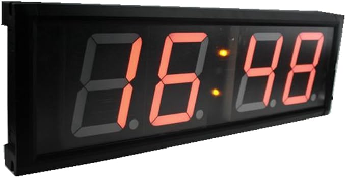 AZOOU 4-inch Character High Led Digital Wall Clock Countdown Countup Timing in Minute Seconds Amber Color