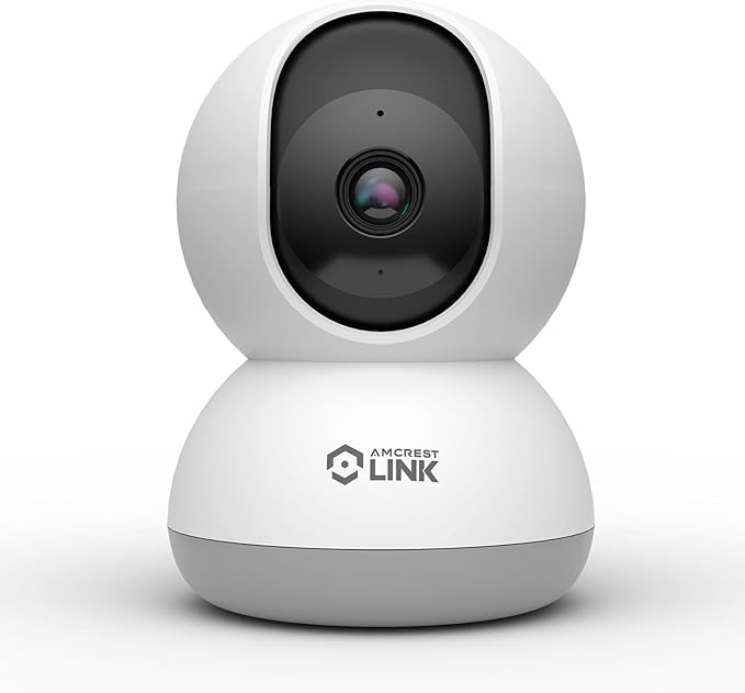 Amcrest Link 4MP WiFi Camera Indoor, Human Detection, Motion-Tracking, w/ 2-Way Audio, Pan/Tilt Wireless IP Camera (Wired Power), 30ft Night Vision, Built in Siren, AL-P401W