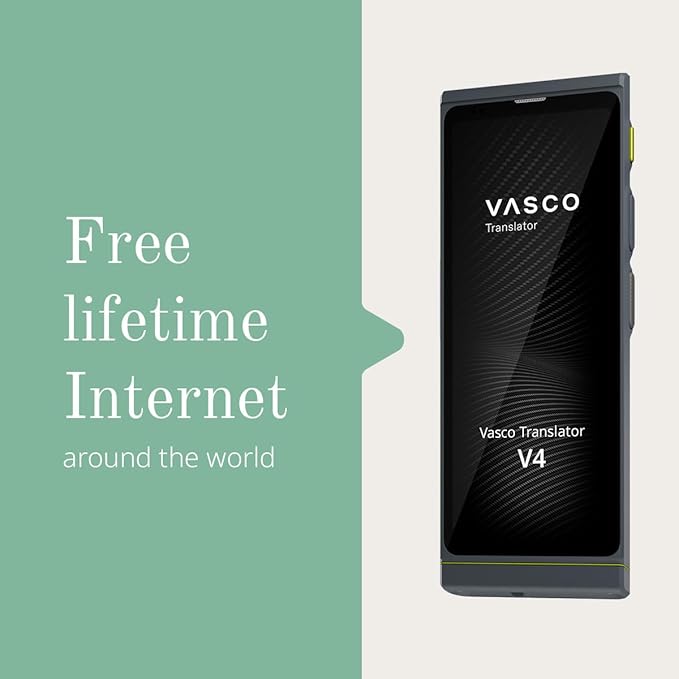 Vasco V4 Language Translator Device | 112 Languages | Free Lifetime Internet in Almost 200 Countries | Ruby Red