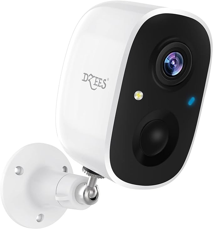 Dzees Security Cameras Wireless Outdoor - Spotlight & Siren, 2K 3MP Upgrade WiFi Cameras for Home Security, AI Motion Detection, Color Night Vision, 2-Way Talk, Waterproof