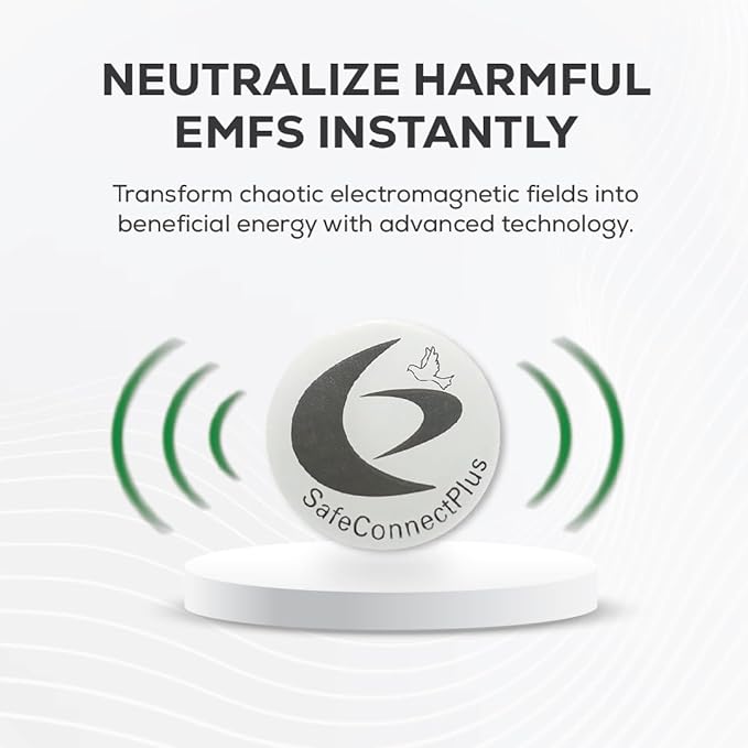 Pack of 6 EMF Stickers for Cell Phone- 5G Ready Harmonizer Stickers Proudly Made in USA for Cell Phones, Laptops or Tablets- EMF mega Shield for All Electronic Devices(Silver-White)