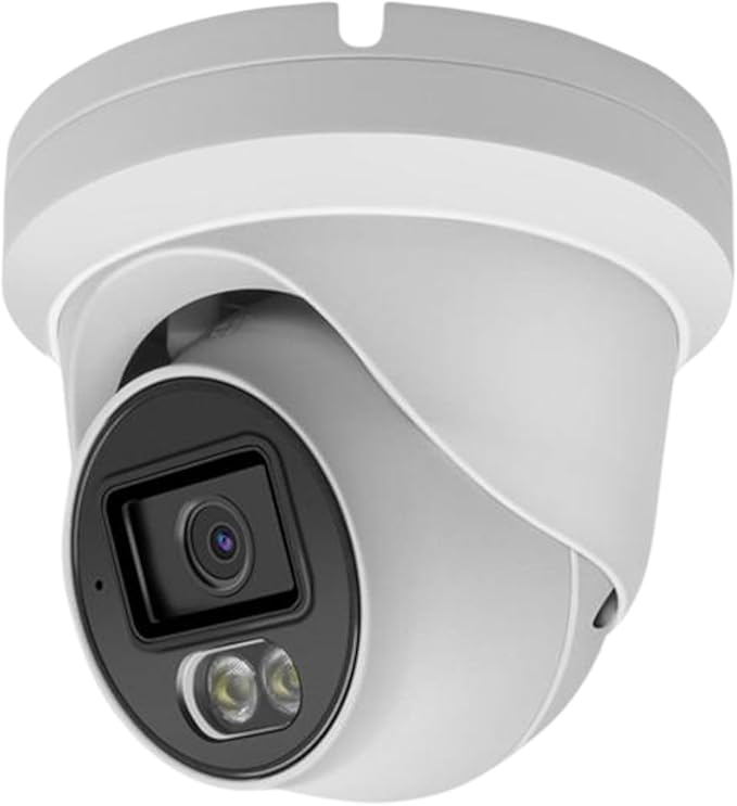 4K PoE Security Camera, 8MP IP Turret Dome, Big Sensor, Built-in Microphone, Smart Dual-Light Color Night Vision, IP67 Outdoor/Indoor, NDAA Compliant, ONVIF Compatible