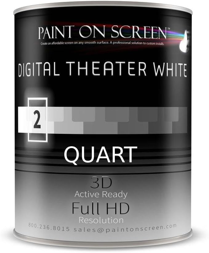 Projection Screen Paint - Quart - Digital Theater White - Q002