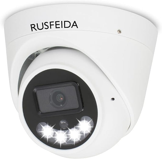 POE IP Camera Outdoor with Mic/Audio, 5MP Dome Surveillance Cameras for Home Security Outside, 100ft Color Night Vision, IP67 Waterproof, 24/7 Recording