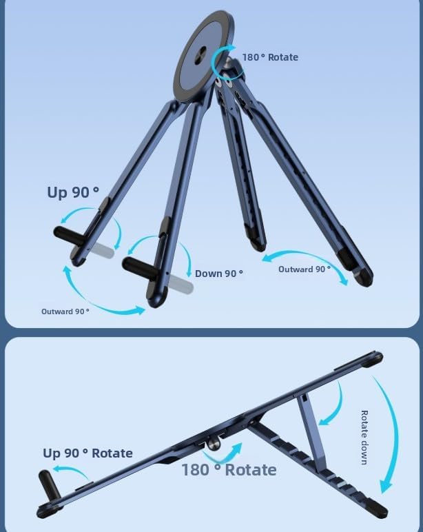 Magnetic Multi-Scene use for All Stands Laptop Tablet Mobile Phone Stand Three-in-one Travel Work Fitness All-Scene use of Electronic Products Magnetic Stand (Navy Blue)