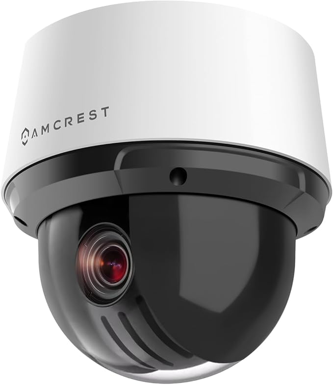 Amcrest 4MP Outdoor PTZ POE + AI IP Camera Pan Tilt Zoom (Optical 25x Motorized) Security Speed Dome, Human and Vehicle Detection, IVS, Face Detection, Auto Tracking, POE+ (802.3at) IP4M-1068EW-AI