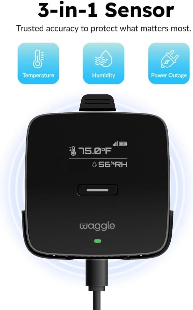 Waggle RV/Pet Temperature Monitor Lite + 4G Mini Camera Bundle - RV Pet Monitor | Real-time Temperature, Humidity, 4G Multi Carrier, 4G LTE Security Camera, Indoor/Outdoor, 2 Way Audio, Night Vision