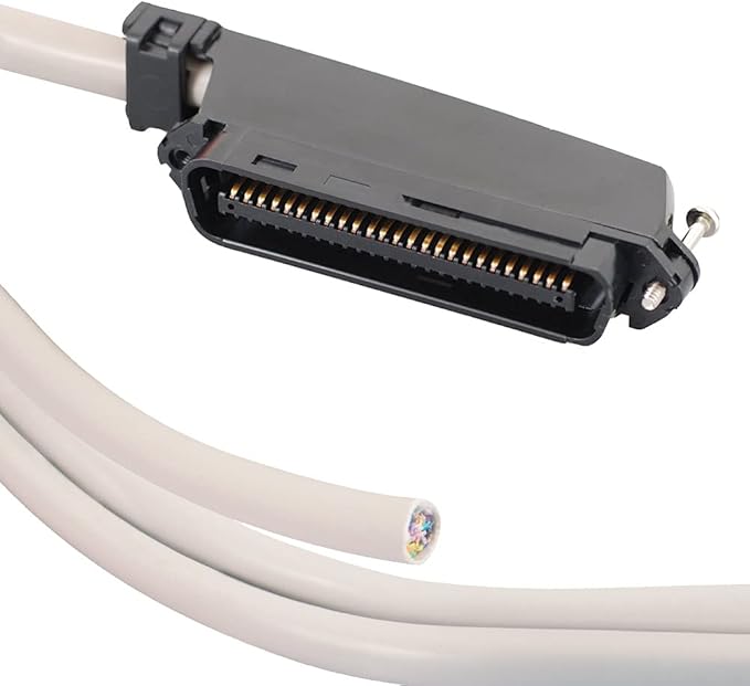 ICC Male to Open-End 25-Pair Telco Cable 10ft - Cat3 24AWG, 100% Solid Pure Copper, Gray Riser CMR Cable with 90-Degree 50-Pin Telco Connector for Voice and Low Data PBX Applications, 10 Feet