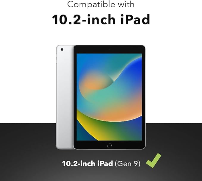 ZAGG Pro Keys Detachable Case & Wireless Keyboard for Apple iPad 10.2" (Gen 9, 8, 7) - Bluetooth Pairing, Backlit Laptop-Style Keys, Apple Pencil Holder, 6.6ft Drop Protection, Black (Renewed)