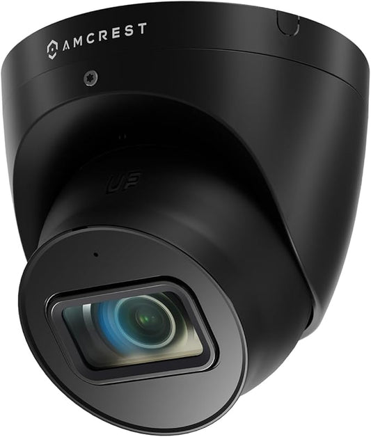 Amcrest Analog 4K Outdoor Security Camera, Turret 8MP @15fps CCTV-Coax-BNC, 98ft Night Vision, 125° Angle, Built-in Mic, Black (AMC4KDM28-B-V3), (Not an IP Camera) DVR Required, Not Included