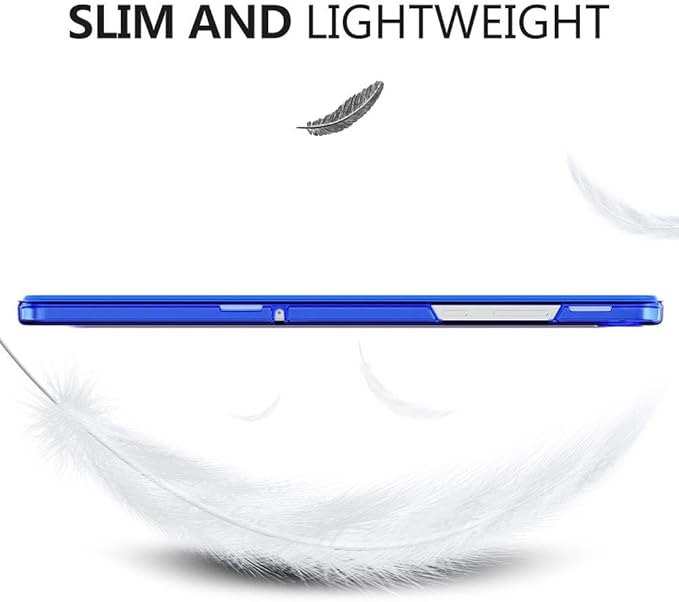 MoKo Case for Galaxy Tab A11+ Plus/A9+ 11-Inch 2025/2023, Slim Stand Protective Smart Cover with Hard PC Translucent Back Shell for Galaxy Tab A11+/A9 Plus Tablet, Auto Wake/Sleep, Klein Blue