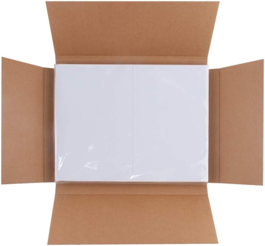 L LIKED 100 Half Sheet Shipping Labels, 2 per Sheet, 5.5 x 8.5 inchh, for Laser & Inkjet Printer (50 Sheets)