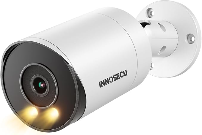 5MP PoE Camera, Outdoor Bullet Security IP Camera, Smart Dual Light Color Night Vision, Waterproof IP67, Built-in Mic/Audio, 2.8mm Lens Wide Angle 110°, Human & Vehicle Detection, INB5GD49E