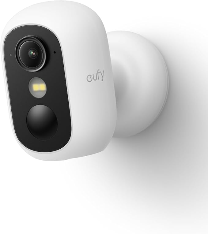 eufy Security eufyCam C35, Wireless Security Camera, Outdoor and Indoor, Magnetic Mount, Color Night Vision, Local Storage, No Monthly Fee, IP67, Supports Solar Panel, White