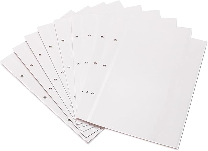 Vienrose Photo Album Refill Pages for 9x10.6 Inch 3 Ring Self Adhesive Photo Album 10 Sheets/ 20 Pages