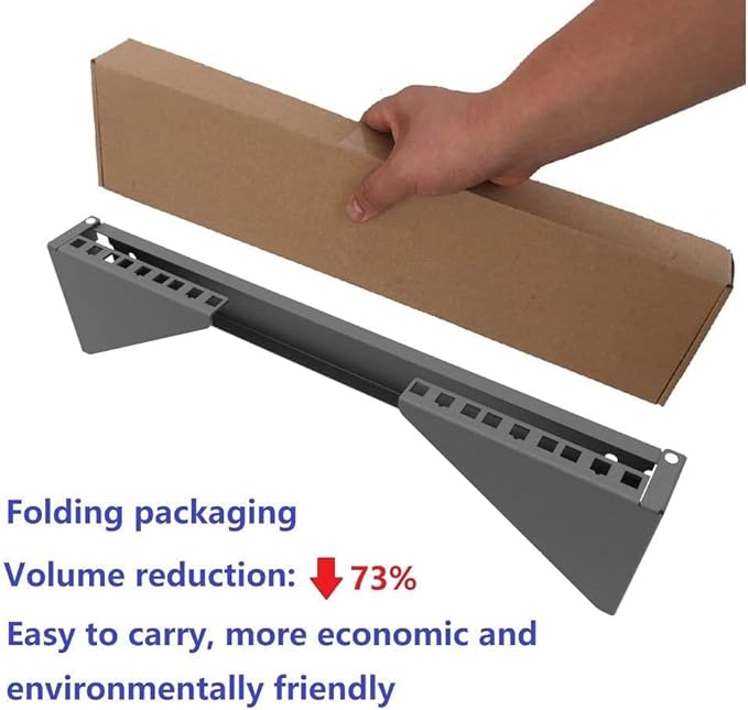 JINGCHENGMEI 5 Packs of 3U Vertical Wall Mount Patch Panel Bracket -Steel Networking Euipment Rack for 19" Network, Server and Data Equipment (5)