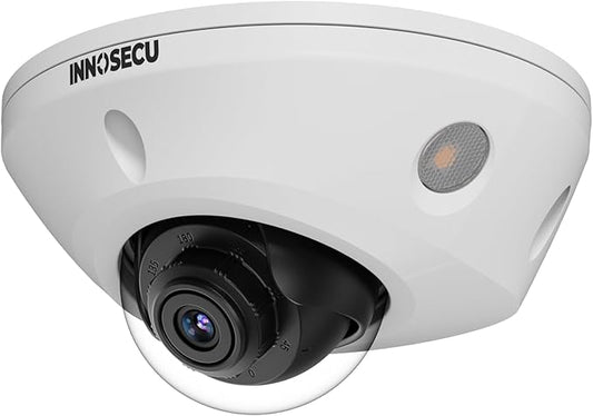 AI 8MP PoE Camera, Outdoor Vandal-Proof Dome Security IP Camera, Smart Dual Light Color Night Vision, Built-in Mic, 2.8mm Lens 110°, Face Detection, Human/Vehicle Detection, IND8ED63B