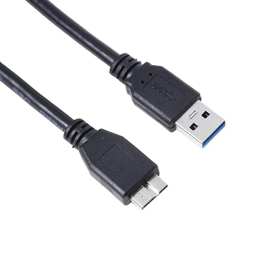 USB 3.0 Data Cable Cord for Western Digital WD My Book External Hard Drive Canon powershot, Live Wiev Camera (1.6Ft)
