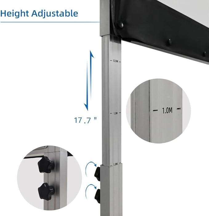 SCREENPRO 120inch Projector Screen with Stand, Fast Outdoor Movie Screen for Patio with Adjustable Leg(33"-51"),16:9 HD 4K Projector Screen for Yard Camping with Portable Carry Bag