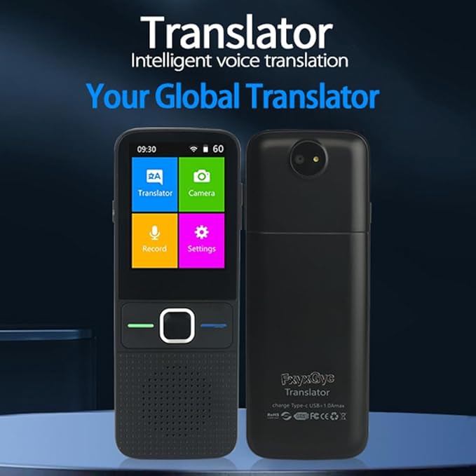 Language Translator Device, Portable Instant Translator Device Supports WiFi/Bluetooth/Offline Two-Way Real-Time Online 137 Languages Smart Language Translator for Travel Business Learning 25 Upgraded