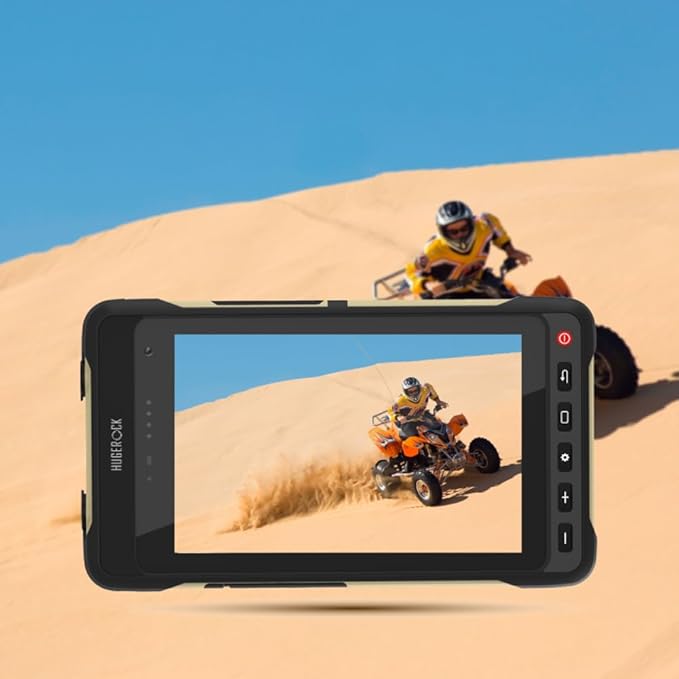 HUGEROCK X70 Rugged Android Tablet 7 Inch - 2600nits High Brightness GPS Tablet for Motorcycle Navigation, Waterproof Shockproof Outdoor Android 13 Tablets, 8GB+128GB, RS232, SMA External Antenna