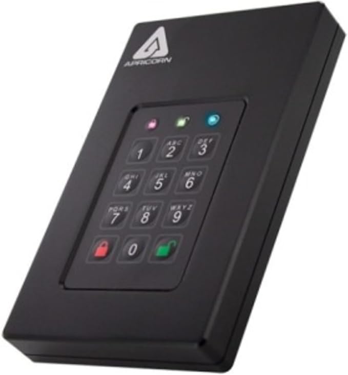 Apricorn 500GB Aegis Fortress L3- FIPS Level 3 Validated USB 3.0 Hardware Encrypted Portable Drive (AFL3-500)