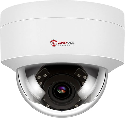 Anpviz 4MP PoE IP Dome Camera with Microphone/Audio, IP Security Camera Outdoor Indoor, 98ft Night Vision, IP66 Waterproof, 2.8mm Wide Angle Lens, 24/7 Recording, Not PTZ, NDAA Complaint (U Series)