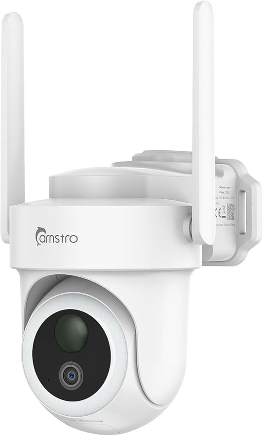 4K Security Cameras Wireless Outdoor, Solar Cameras for Home Security Battery-Powered, 360° Pan & Tilt, 3MP Color Night Vision, Two-Way Audio, Compatible with Alexa