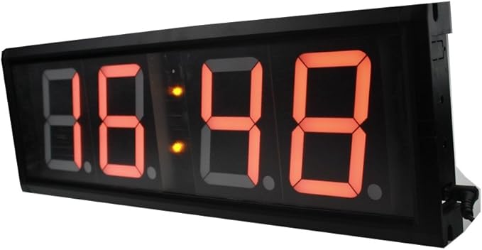 AZOOU 4-inch Character High Led Digital Wall Clock Countdown Countup Timing in Minute Seconds Amber Color