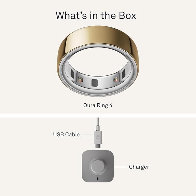 Oura Ring 4 - Gold - Size 12 - Size Before You Buy