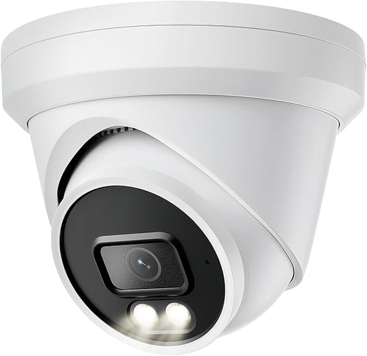 UNILOOK 5MP Turret PoE Camera for Business Security IP Camera Outdoor, Human & Vehicle Detection, Smart Color Night Vision 100ft, 512GB SD Slot, Built-in Mic, IP66, Fuall Metal, NDAA Compliant