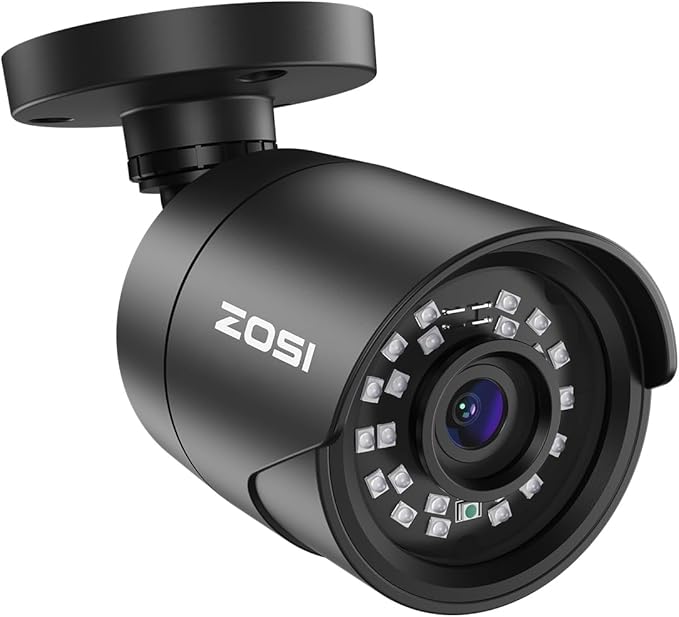 ZOSI 2MP 1080p HD Home Security Camera Outdoor Indoor (Hybrid 4-in-1 HD-CVI/TVI/AHD/960H Analog CVBS), 1920TVL Bullet Camera, 100ft Night Vision, 90° Wide Angle, Weatherproof Surveillance CCTV Camera